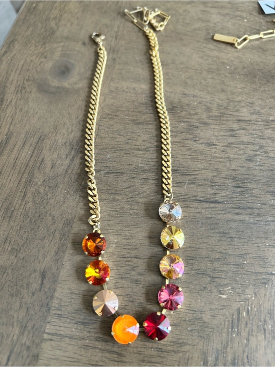 tova Jewelry - Tova Gold-Tone Multi-Colored Crystal Statement Necklace - Women Jewelry